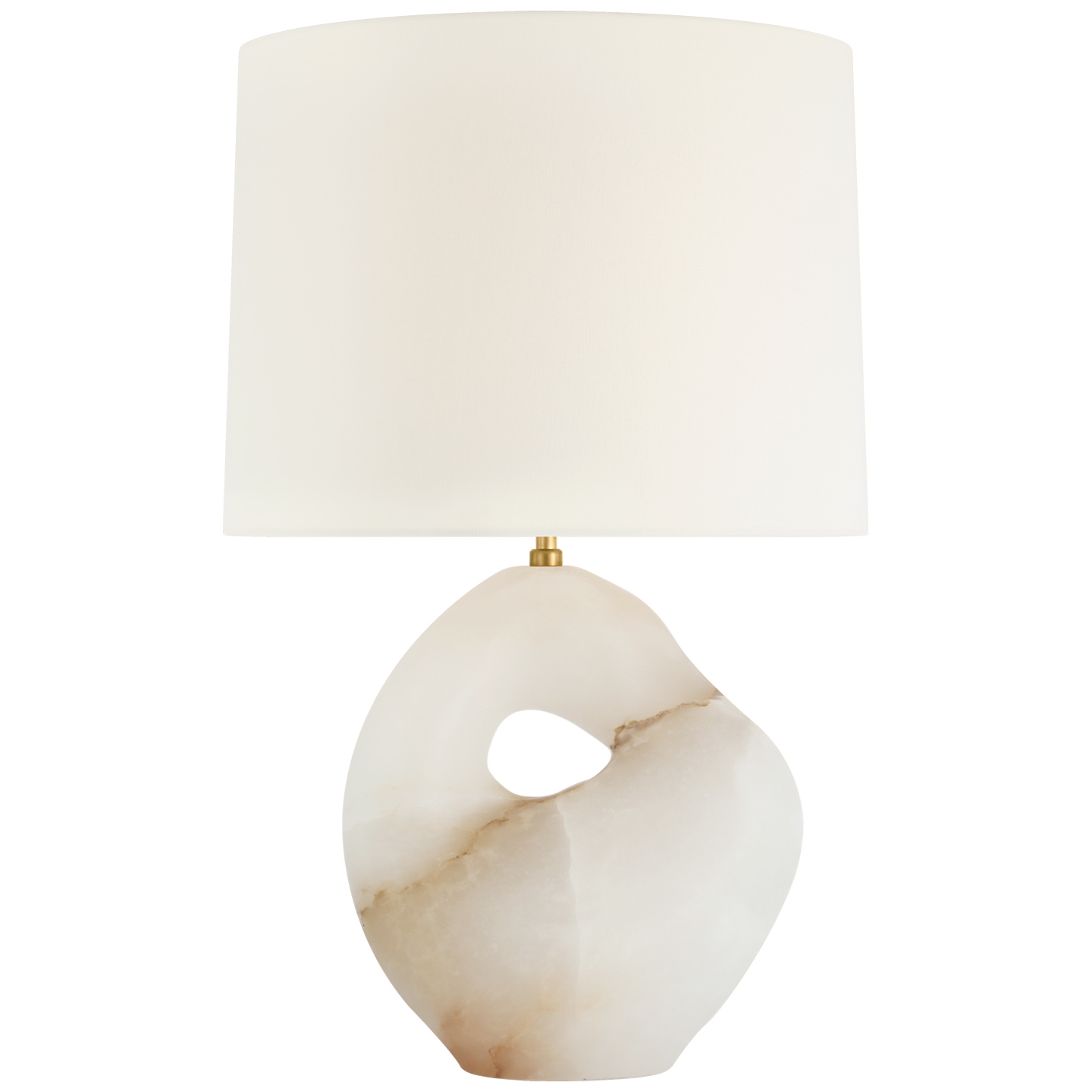 Alabaster with Linen Shade