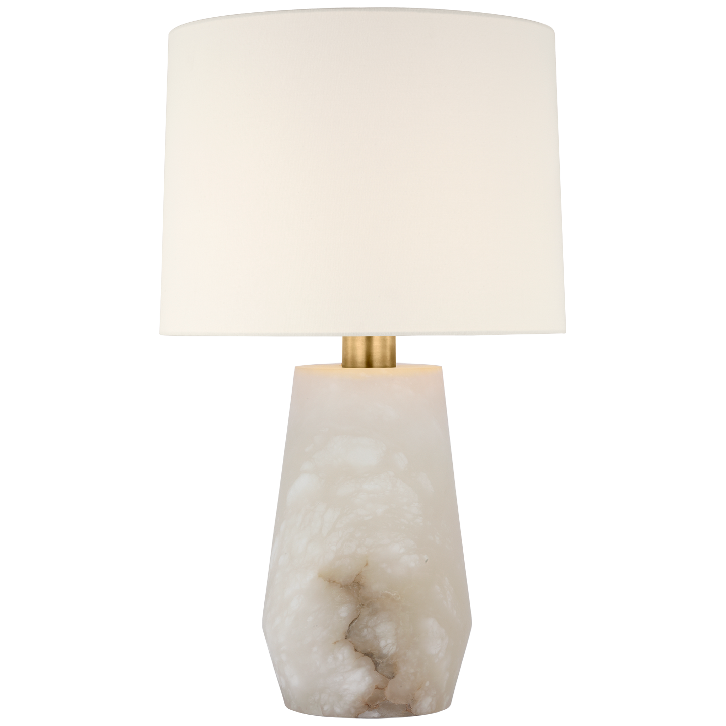 Alabaster with Linen Shade