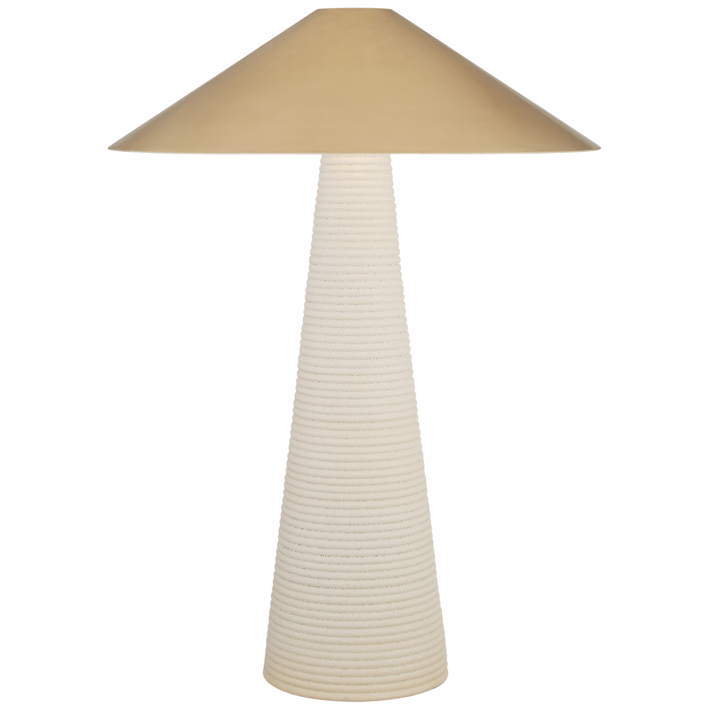 Porous White with Antique-Burnished Brass Shade