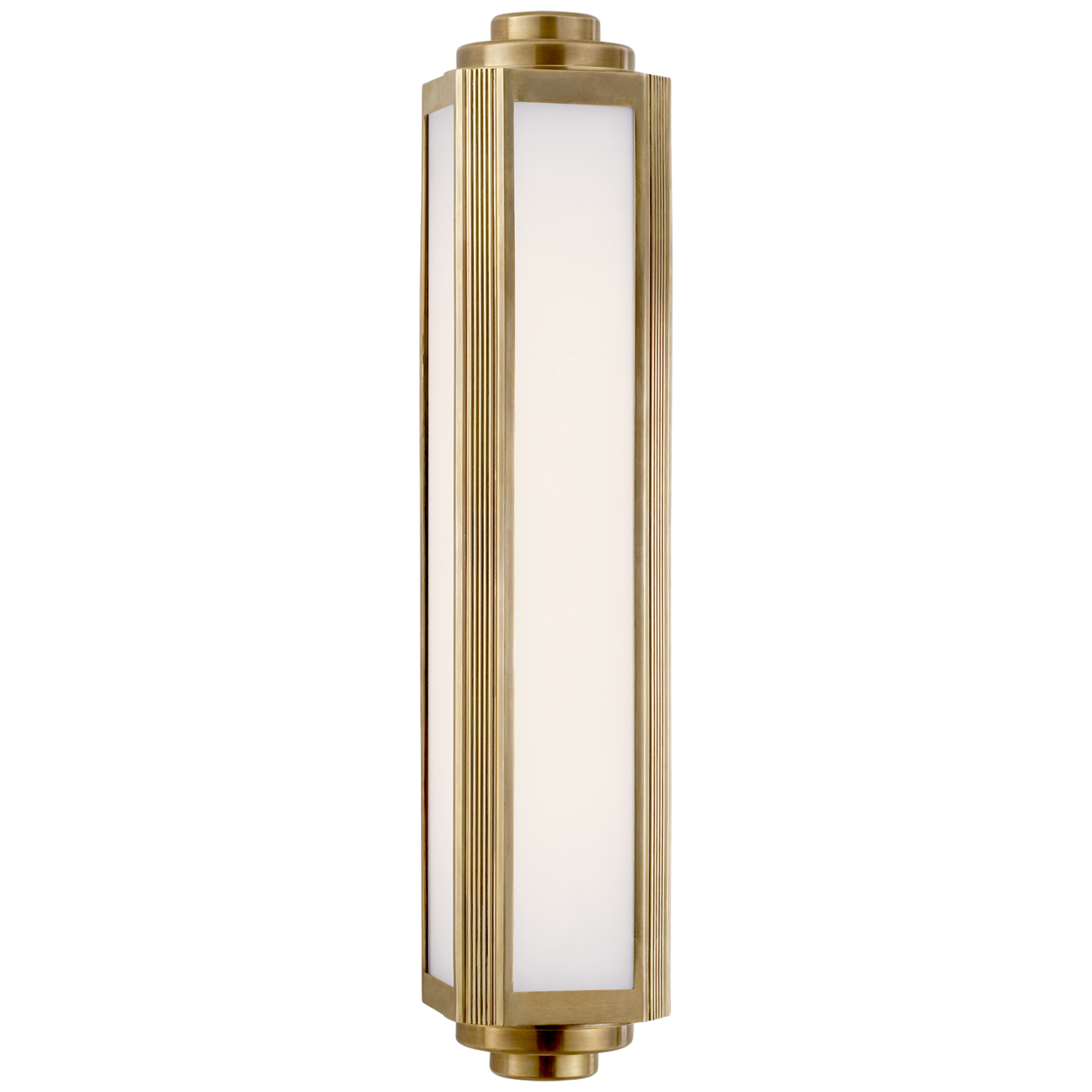 Natural Brass with White Glass