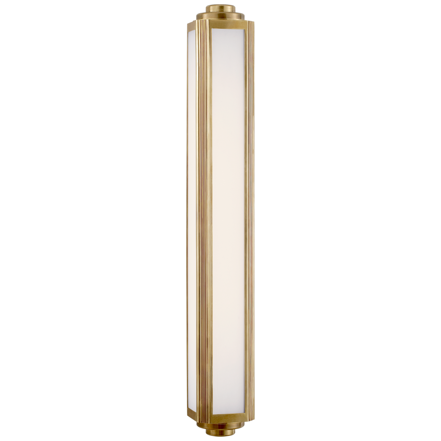 Natural Brass with White Glass